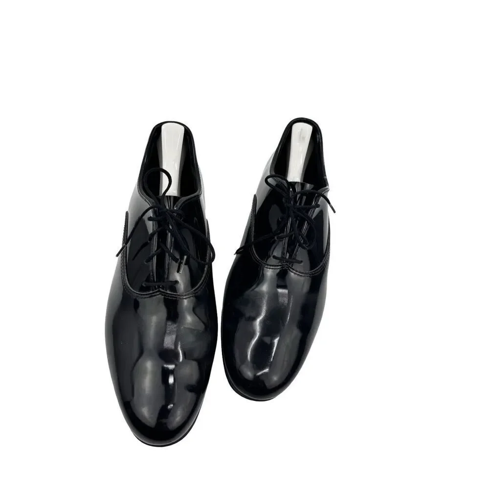 Black Leather Lace-Up Oxford Dress Shoes Made in USA Men’s 9.5